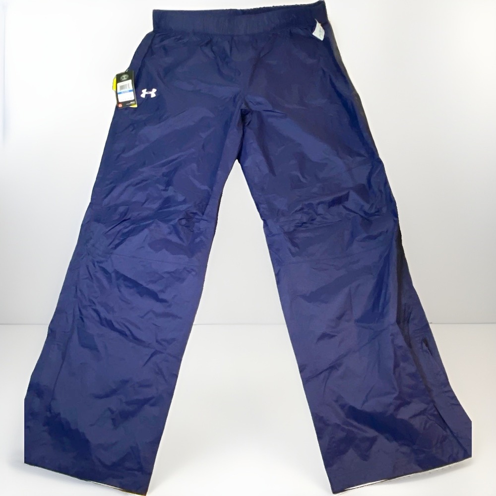 Under Armour Storm3 Men's XL Rain Pants Waterproof Windproof Blue Pull On NEW